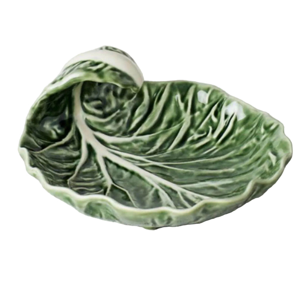 Dish Mini Leaf Wht Mel Small Green Cabbage Leaf Dish – plateandpeonie